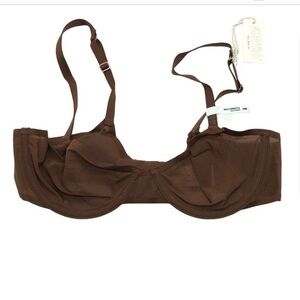 Smoothez by Aerie Bra Balconette Sheer
NWT Mesh Unlined Underwire Brown 36DD
